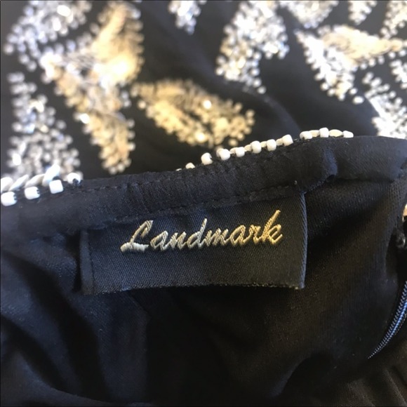 Landmark Beaded Silk Mini Dress Made in India 2 - Picture 9 of 10
